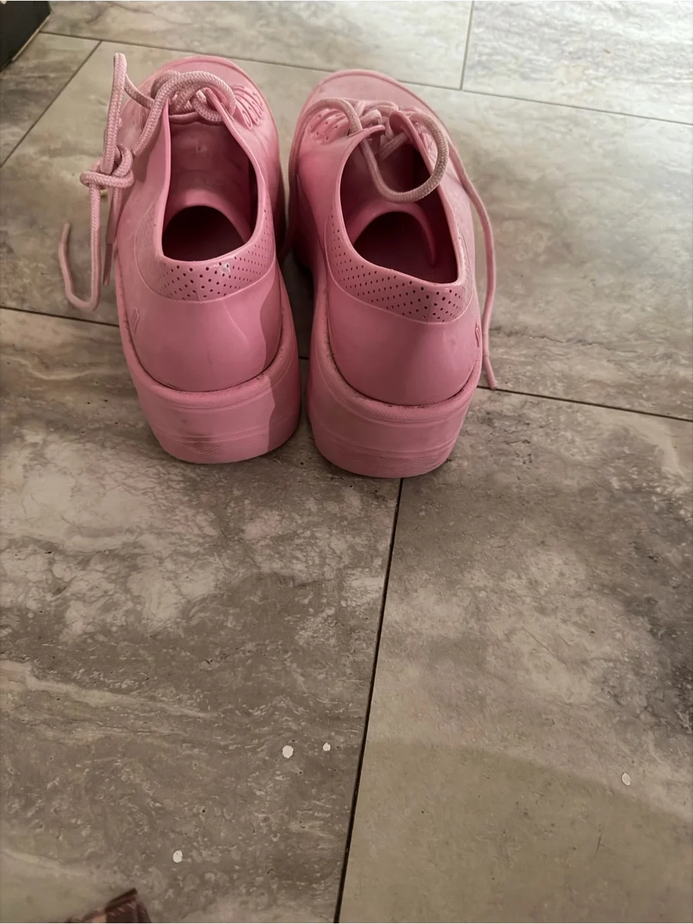 Women’s Platform Lace-Up Sneakers - Pink